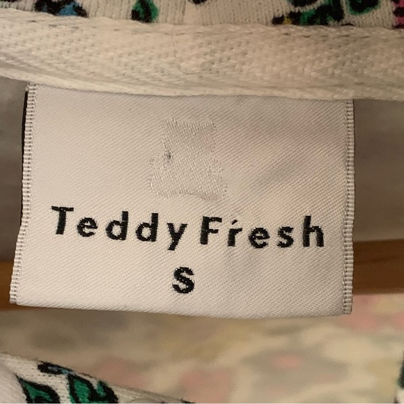 Teddy Fresh Grandma Floral Flower Print Cotton Pullover Hoodie Unisex Size Small - Picture 5 of 10